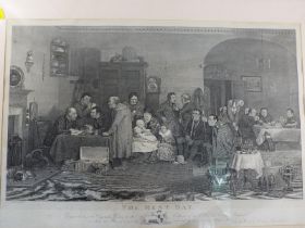An engraving entitled The Rent Day taken