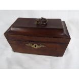 A Georgian trinket box with brass handle and lock 10.
