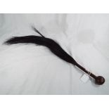 Zulu - a fly squat with lion's tail hair 69 cm (l).