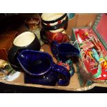 A good mixed lot to include an unusual Chinese dragon, ceramic money bank, figurine,