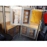 Two modern glass fronted display cabinets,