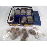 Numismatology - a good collection of UK pre-decimal coins comprising George V and later,