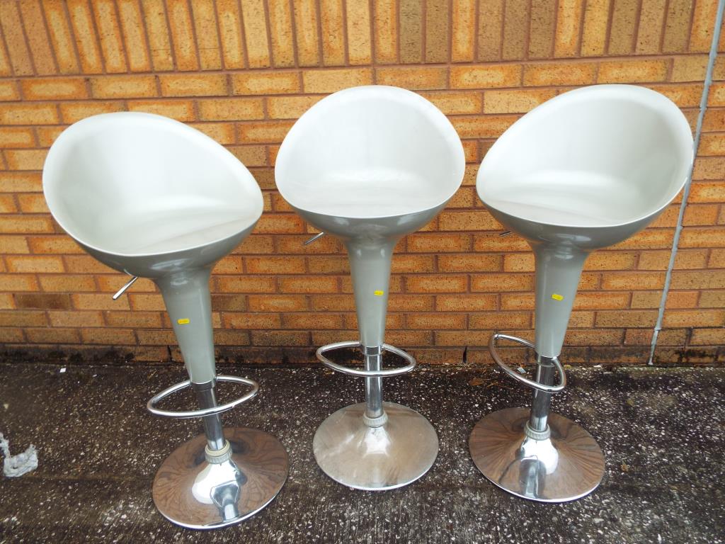 A matched trio of kitchen / bar stools (see also lot 165A)