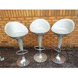 A matched trio of kitchen / bar stools (see also lot 165A)