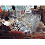A large collection of good quality glassware and ceramics to include drinking glasses, vases,