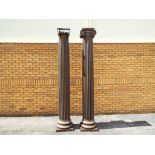 A pair of plaster Corinthian Columns,