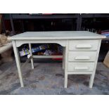 A painted pine office desk,