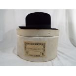 A gentleman's vintage black trilby marked within 'Attaboy',