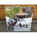 A new and unused outdoor kettle charcoal barbecue set 41 cm (d) cooking grill, boxed.