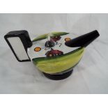 Lorna Bailey - a teapot with flat top entitled Maybank 11 cm (h).
