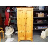 A pine wardrobe,