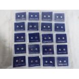 A collection of twenty pairs of sterling silver stud earrings,