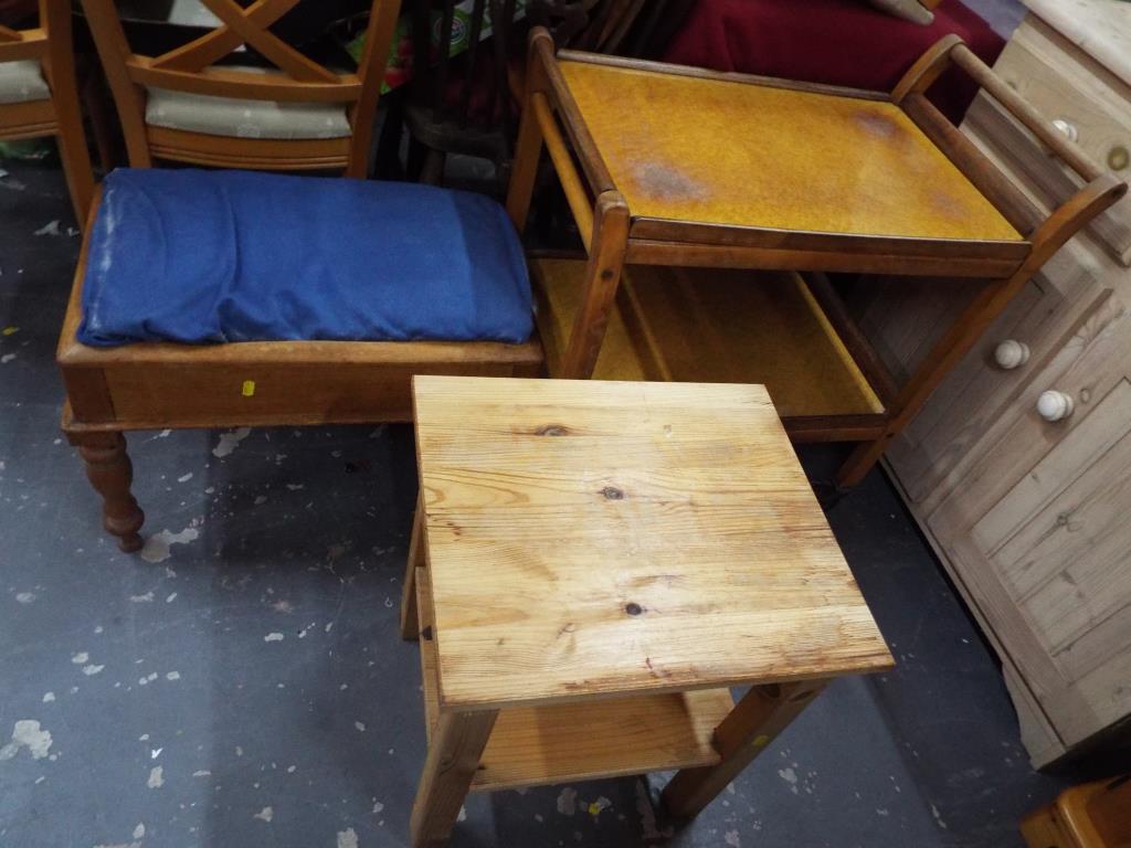 A pine occasional table,