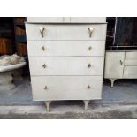 A retro chest of drawers, 98cm x 81cm x 48cm (matching the suite of No.