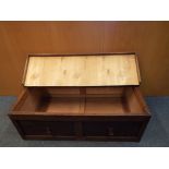 A hinge top linen chest,