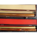 Two cased snooker / pool cues by Riley and Amfax - Est £20 - £30