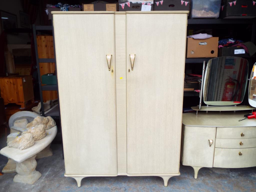 A large retro double wardrobe,