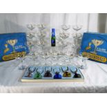 Babycham - 2 boxed sets of 6 Babycham glasses together with 6 Babycham glasses(unboxed) and one
