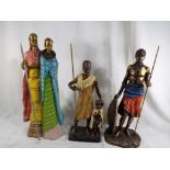 Three Maasai figurines to include Fusa Aub - in Fathers Footsteps by Gleneagles Studio Maasai