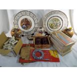 A mixed lot to include two decorative plates by Royal Tudorware,