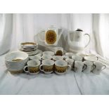 A Royal Doulton tea service in the Parquet design comprising 35 pieces together with a Royal