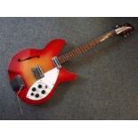 An extremely rare Rickenbacker model type 1997VB vintage six string guitar, twin pickups,