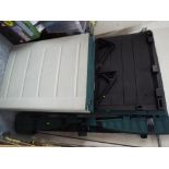 A good quality plastic moulded garden storage shed (flat packed for transportation)