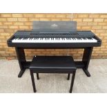 A Yamaha Clavinova CVP-6 digital electronic keyboard / piano with stool and dust cover - (when