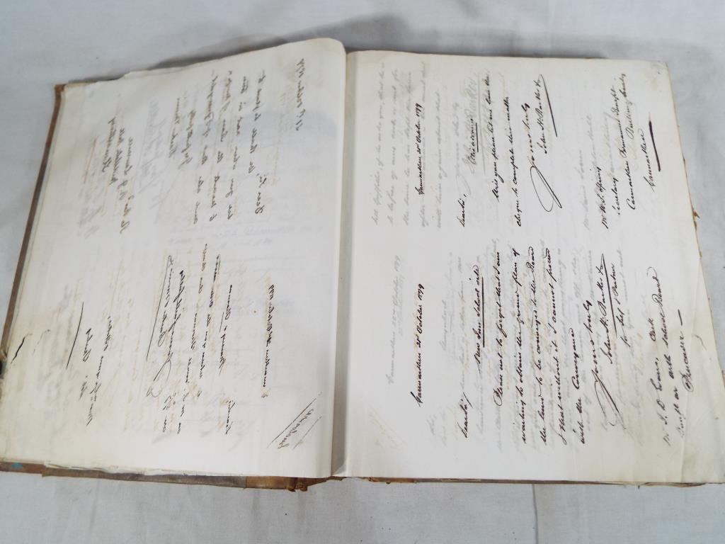 A 19th century manuscript copy book / wet letter book containing 1000 pages with copies of - Image 4 of 6