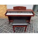 A good quality Yamaha Clavinova electronic keyboard with matching stool,