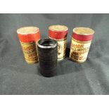 Edison Records - three drum shaped containers for phonograph records,