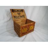 A Colman's Mustard wooden box with original painted decoration, 14.5 cm x 21.5 cm x 16.