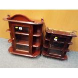 Two glass fronted wall display units (2)