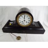 A good example of a French marble drumhead mantle clock,