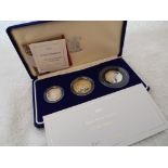 2003 Silver Proof Piedfort three coins, Silver Set, .