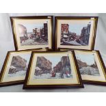 After Brenda Shaw - three limited edition prints by Brenda Shaw depicting Market St and Church St,