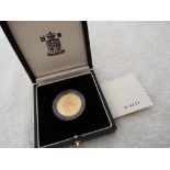 UK Gold Proof £2 Coin, 1996, Royal Mint, 22 ct gold 15.