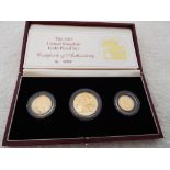 The 1987 United Kingdom Gold Proof Set, Royal Mint comprising Two Pounds,