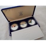 The Duke of Wellington 150th Anniversary, Channel Islands three £5 coins, Silver Set, .