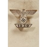 GERMAN REICH 1933 - 1945 - IRON CROSS 1939 : Clasp to the Iron Cross 1st Class 1939. Tombak issue,