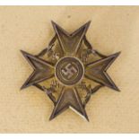 GERMAN REICH 1933 - 1945 - SPANISH CROSS : Spanish Cross in Silver without Swords. Cross is