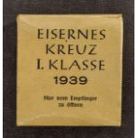 GERMAN REICH 1933 - 1945 - IRON CROSS 1939 : Third Reich Iron Cross 1st Class Outer Carton. Marked