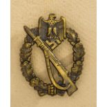 GERMAN REICH 1933 - 1945 - ARMY AWARDS & DECORATIONS : Army Bronze Infantry Assault Badge. Marked