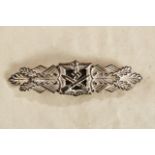 GERMAN REICH 1933 - 1945 - ARMY AWARDS & DECORATIONS : Silver Close Combat Clasp, JFS-Issue. Reverse