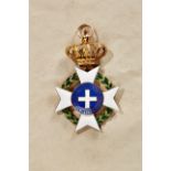 FOREIGN ORDERS & DECORATIONS - GREECE - Order of the Redeemer : Grand Cross Sash Badge. Badge gold