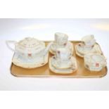 Shelley twenty two piece tea set including teapot,