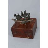 ELLIOTT BROTHERS, LONDON, A 19TH CENTURY BRASS AND LACQUERED SEXTANT, SOLD BY JANET TAYLOR & CO,
