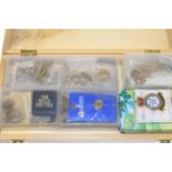 Box of military badges