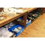 Seven boxes of glass, china, dinner service,