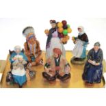 Collection of six Royal Doulton figures,